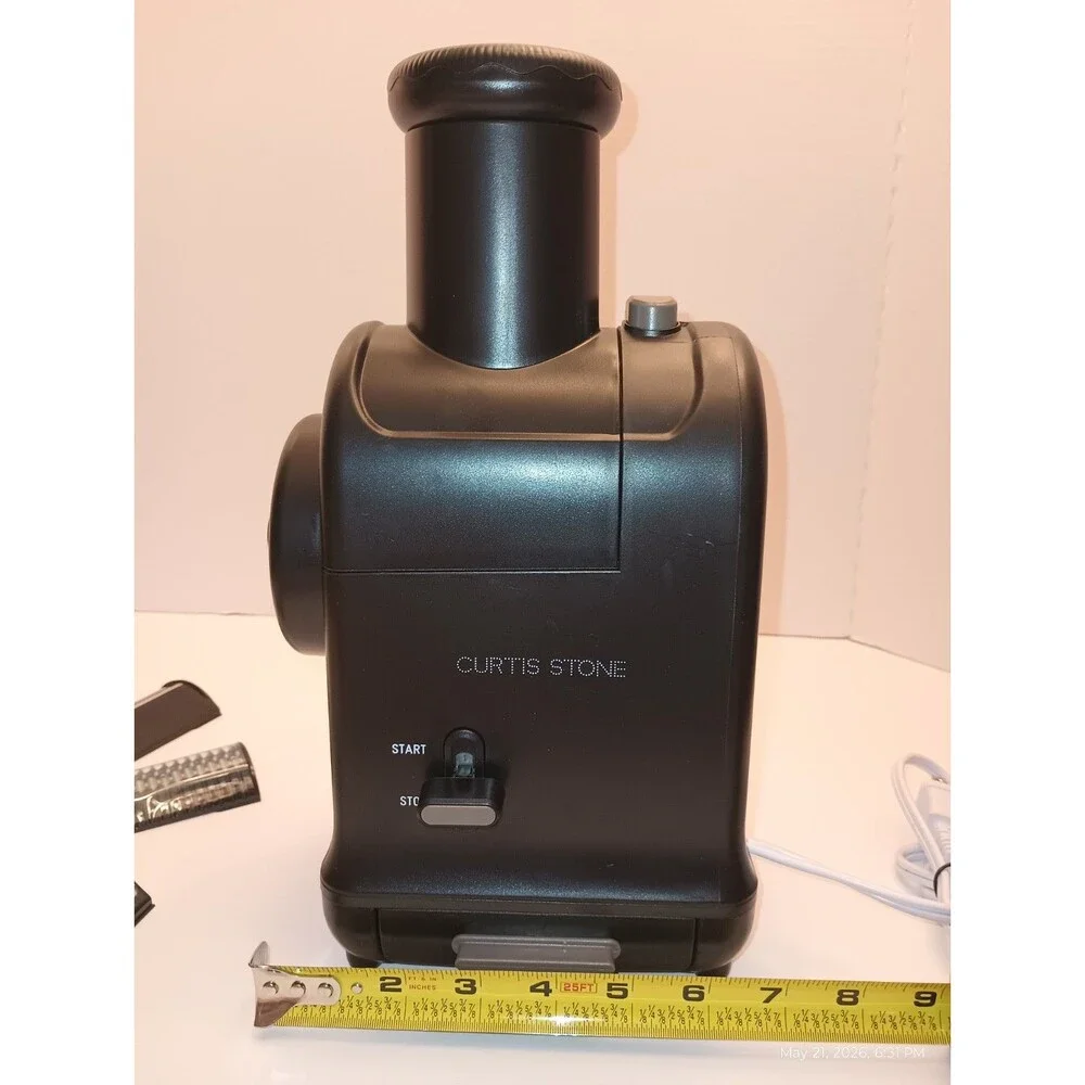 CURTIS STONE  Electric Grater - Black with 6 Interchangeable Blades